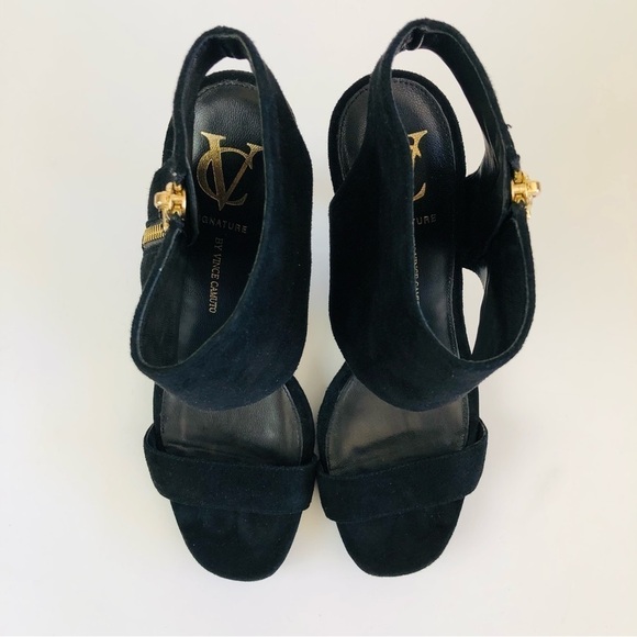 Vince Camuto Signature Shaylee Suede Cuff Stiletto Sandals - Picture 5 of 15